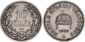 Hungary 10 Filler 1906 KB
KM# 482, N# 3835; Franz Joseph I; XF