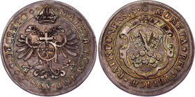 German States Regensburg - Reichsstadt 1 Guldenthaler 16-th Century (ND)
Dav. 115б Beckenbauer# 4123; Silver 24,03g.; As: Town sign with crossed keys...