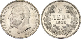 Bulgaria 2 Leva 1913
KM# 32, N# 12364; Silver; Ferdinand I; UNC with full mint luster