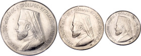 Cyprus 3 - 6 - 12 Pounds 1974
KM# M6, 8, 9; Silver; Archbishop Makarios III; Proof, bank sealing