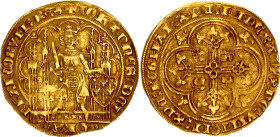 France Ecu d'Or 1350 - 1364 (ND) R1
Dy# 289C, C# 352, N# 329491; Gold 4.52 g.; John II the Good (1350-1364); AUNC
