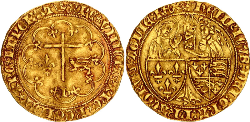 France Salut d'Or 1423 (ND)
Dy# 443A, Fr# 301, N# 95179; Gold 3.45 g.; Henry VI...