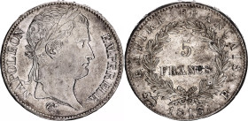 France 5 Francs 1813 B
KM# 694, N# 2108; Silver; Napoleon I; AUNC- with full mint luster