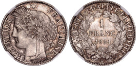 France 1 Franc 1894 A NGC MS 64
KM# 822, N# 1173; Silver