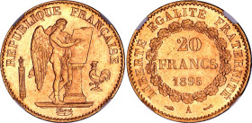France 20 Francs 1895 A NGC MS 63
KM# 825; N# 3654; Gold (.900) 6.45 g.; 3rd Republic; Mint: Paris; UNC, mint luster.