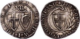 Great Britain 1 Shilling 1653
KM# 390.1, N# 12855; Silver 6.07 g.; Commonwealth (1649-1660); XF, Clipped