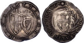 Great Britain 1/2 Crown 1653
KM# 391.1, N# 12951; Silver 14.85 g.; Commonwealth (1649-1660); VF, Clipped