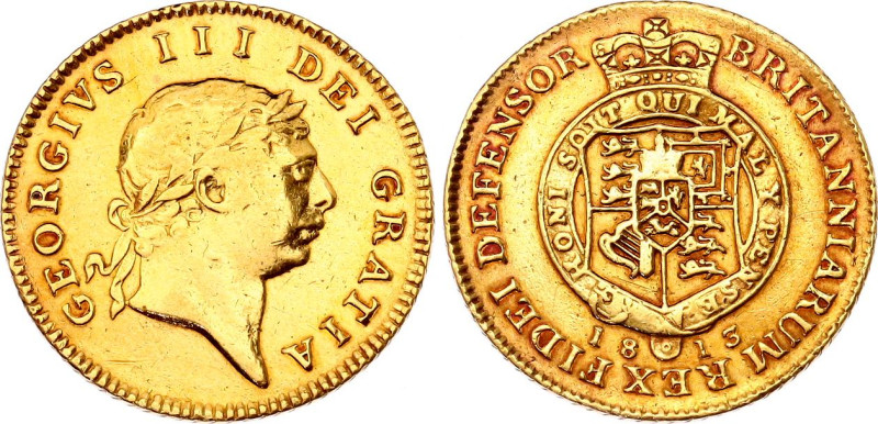 Great Britain 1/2 Guinea 1813
KM# 651, N# 13165; Gold (.917) 4..17 g., 20 mm.; ...