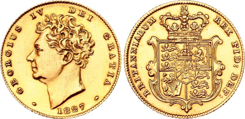 Great Britain 1/2 Sovereign 1827
KM# 700, N# 23726; Gold (.917) 3.96 g 19 mm.; ...