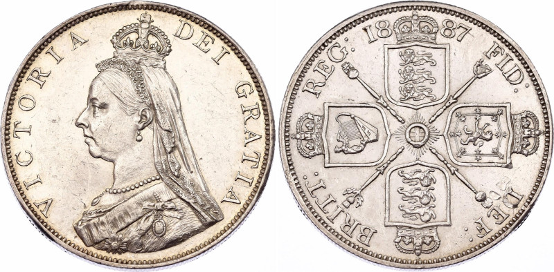 Great Britain 2 Florin 1887
KM# 763, N# 11098; Silver; Victoria; 'Double Florin...