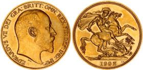 Great Britain 2 Pounds 1902 Matte Proof
KM# 806, Sp# 3967; Gold (.916), 15.98 g.; Edward VII. Mintage 8066.; Matte Proof, UNC
