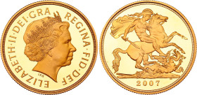 Great Britain 2 Pounds 2007
KM# 1072, Sp# SD4, N# 62708; Gold (.917) 15.99g.; Elizabeth II, Mint: Llantrisant, Mintage 2401; UNC Proof.