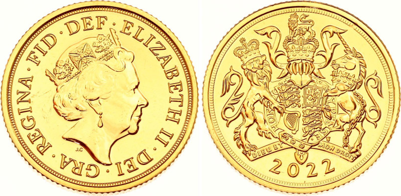 Great Britain 1 Sovereign 2022
N# 312715; Gold (.917) 7.98 g.; 70th Anniversary...