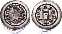 Italian States Louis the Pious "Portrait" Denier 814 - 840 AD Counterfeit's Dies of 20th Century
Steel; Obv: HLVDOVVICVS IMP ΛVC, laureate, cuirassed...
