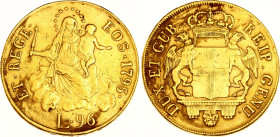 Italian States Genoa 96 Lire 1795
KM# 251, N# 53031; Gold (.909) 25.21 g.; XF