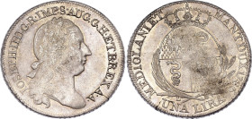 Italian States Milan 1 Lira 1786 LB
KM# 208, N# 32233; Silver; Joseph II; AUNC, Remains luster