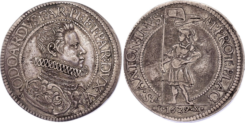 Italian States Piacenza Scudo 1629
Dav# 4128; Silver 27.51g 39mm, Nice Grey Pat...