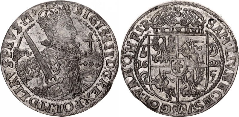 Polish - Lithuanian Commonwealth 1 Ort 1622 R2
Shatalin/Grendel# BD22-49; Silve...