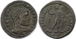 Römische Münzen, MÜNZEN DER RÖMISCHEN KAISERZEIT. Constantinus I. (306-337 n. Chr). Follis (Roma) 315 n. Chr, Vs: IMP CONSTANTINVS PF AVG Rs: SOLI INV...