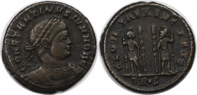 Römische Münzen, MÜNZEN DER RÖMISCHEN KAISERZEIT. Constantinus Junior als Caesar 317-337 n. Chr. Follis (Treveris) 330-335 n. Chr., Vs: CONSTANTINVS I...
