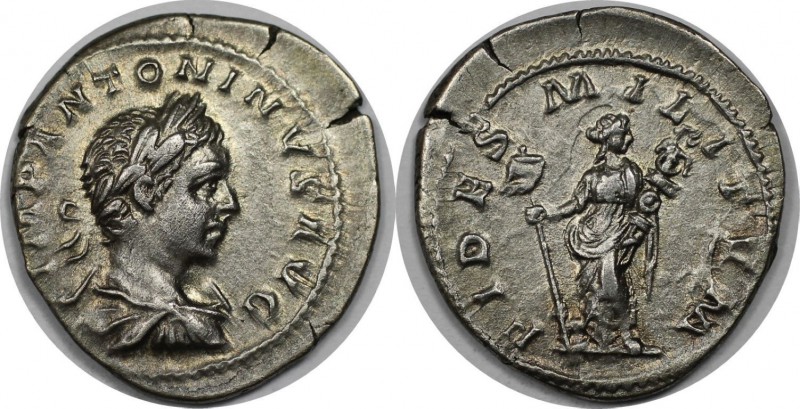 Römische Münzen, MÜNZEN DER RÖMISCHEN KAISERZEIT. Elagabalus, 218-222 n. Chr, AR...