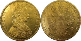 RDR – Habsburg – Österreich, KAISERREICH ÖSTERREICH. Franz Joseph (1848-1916). 4 Dukaten 1894, Wien, Gold. Fr: 487, Herinek: 49, Jaeger 345. Schön-seh...
