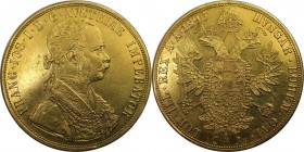 RDR – Habsburg – Österreich, KAISERREICH ÖSTERREICH. Franz Joseph (1848-1916). 4 Dukaten 1896, Wien, Gold. Fr: 487, Herinek: 51, Jaeger 345. Schön-seh...