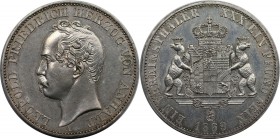 Altdeutsche Münzen und Medaillen, ANHALT - DESSAU. Leopold Friedrich (1817-1871). Vereinstaler 1869 A, Silber. AKS 30. Vorzüglich