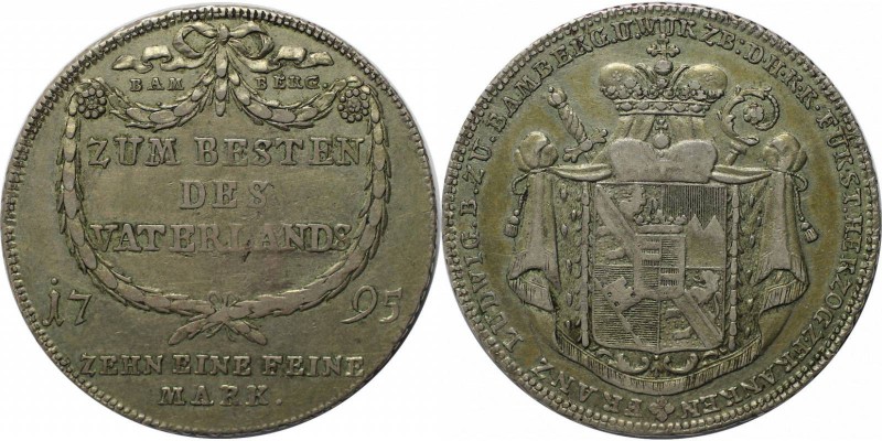 Altdeutsche Münzen und Medaillen, BAMBERG. Christoph Franz (1795-1801). Konventi...