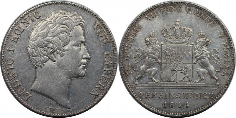 Altdeutsche Münzen und Medaillen, BAYERN / BAVARIA. Ludwig I (1825-1848). Doppel...
