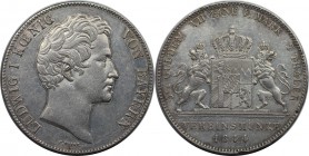 Altdeutsche Münzen und Medaillen, BAYERN / BAVARIA. Ludwig I (1825-1848). Doppeltaler 1844, Silber. AKS 74. Vorzüglich. Saubere Felder.