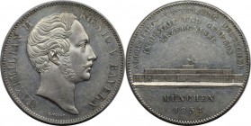 Altdeutsche Münzen und Medaillen, BAYERN / BAVARIA. Maximilian II (1848-1864). Geschichtsdoppeltaler 1854, Silber. AKS 166. Vorzüglich