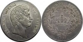 Altdeutsche Münzen und Medaillen, BAYERN / BAVARIA. Ludwig I (1825-1848). Kronentaler 1834, Silber. AKS 76. Fast Vorzüglich.