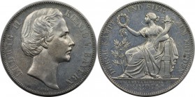Altdeutsche Münzen und Medaillen, BAYERN / BAVARIA. Ludwig II (1864-1886). Vereinstaler 1871, Silber. AKS 188. Fast Stempelglanz