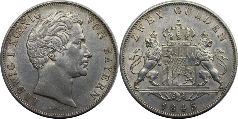 Altdeutsche Münzen und Medaillen, BAYERN / BAVARIA. Ludwig I (1825-1848). Zwei G...