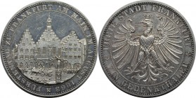 Altdeutsche Münzen und Medaillen, FRANKFURT - STADT. Fürstentag. Gedenkthaler 1863, Silber. AKS 45. Fast Stempelglanz