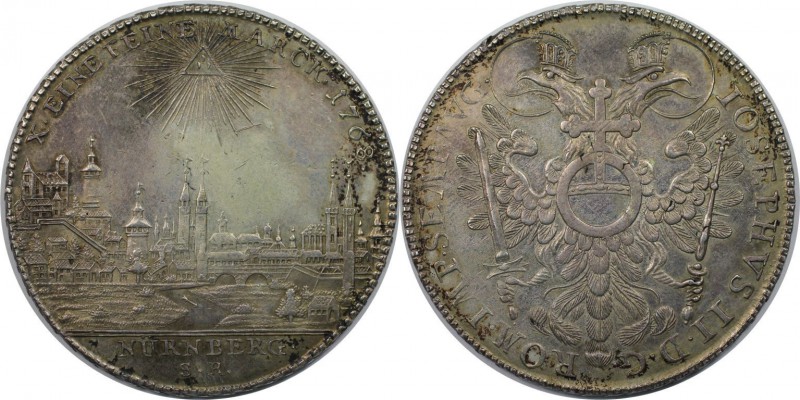 Altdeutsche Münzen und Medaillen, NÜRNBERG, STADT. Konv.-Taler 1768, mit Titel J...