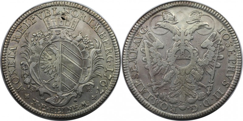 Altdeutsche Münzen und Medaillen, NÜRNBERG, STADT. Josef II. (1705-90). Taler 17...
