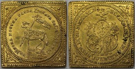 Altdeutsche Münzen und Medaillen, NÜRNBERG, STADT. Dukatenklippe 1700 IMF, Münzmeister Karl Gottlieb Laufer (geprägt 1746-1755). Gold. 3.47 g. Kellner...
