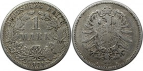 Deutsche Münzen und Medaillen ab 1871, REICHSKLEINMÜNZEN. 1 Reichsmark 1874 C, Silber. Jaeger 9. Sehr schön