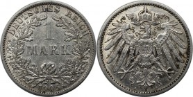Deutsche Münzen und Medaillen ab 1871, REICHSKLEINMÜNZEN. 1 Reichsmark 1905 A, Silber. Jaeger 17. Vorzüglich-stempelglanz