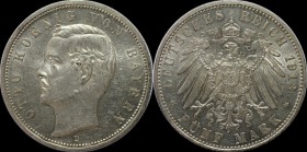 Deutsche Münzen und Medaillen ab 1871, REICHSSILBERMÜNZEN, Bayern. Otto (1886-1913). 5 Mark 1913 D, Silber. Jaeger 46. Vorzüglich-Stempelglanz. Berieb...
