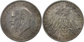 Deutsche Münzen und Medaillen ab 1871, REICHSSILBERMÜNZEN, Bayern. Ludwig III (1913-1918). 3 Mark 1914 D, Silber. Jaeger 52. Sehr Schön-Vorzüglich. Fl...