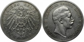 Deutsche Münzen und Medaillen ab 1871, REICHSSILBERMÜNZEN, Preußen, Wilhelm II (1888-1918). 5 Mark 1898 A, Silber. Sehr schön. Kratzer