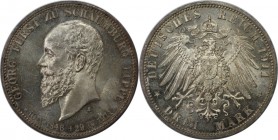 Deutsche Münzen und Medaillen ab 1871, REICHSSILBERMÜNZEN, Schaumburg-Lippe, Georg (1893-1911). 3 Mark 1911 A, Silber. Jaeger 166. Fast Stempelglanz