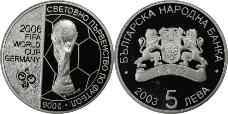 Europäische Münzen und Medaillen, Bulgarien / Bulgaria. Fussball - WM 2006 in De...