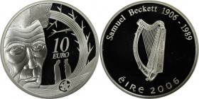 Europäische Münzen und Medaillen, Irland / Ireland. 100. Geburtstag von Samuel Beckett. 10 Euro 2006, Silber. KM 45. Polierte Platte
