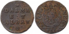Europäische Münzen und Medaillen, Italien / Italy, Venedig. Francesco Morosini (1688-1694). Gazzetta zu 2 Soldi ND. DALMA / ET / ALBAN // SAN MARC VEN...