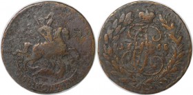 Russische Münzen und Medaillen, Katharina II (1762-1796). 2 Kopeken 1766, Kupfer. Bitkin 534. Sehr schön