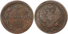 Russische Münzen und Medaillen, Nikolaus I. (1826-1855). 2 Kopeken 1828, Kupfer. Bitkin 447. Sehr schön